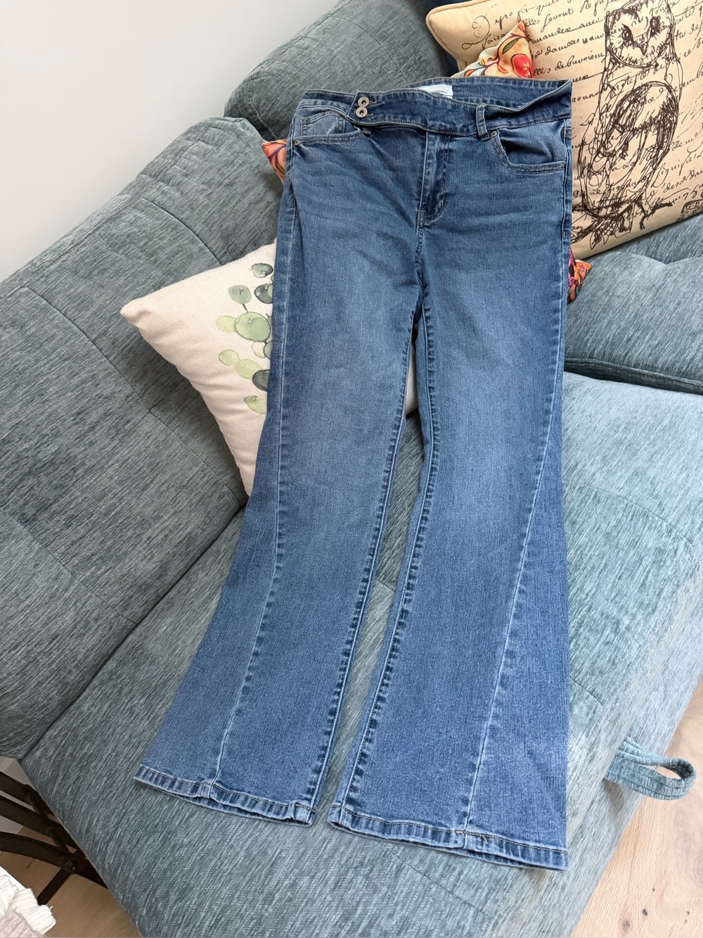 Celebrity Pink Blue Flare Jeans - Denim Wide Leg